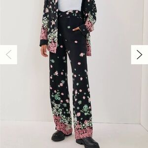 Anthropologie Black Wide Leg Pants